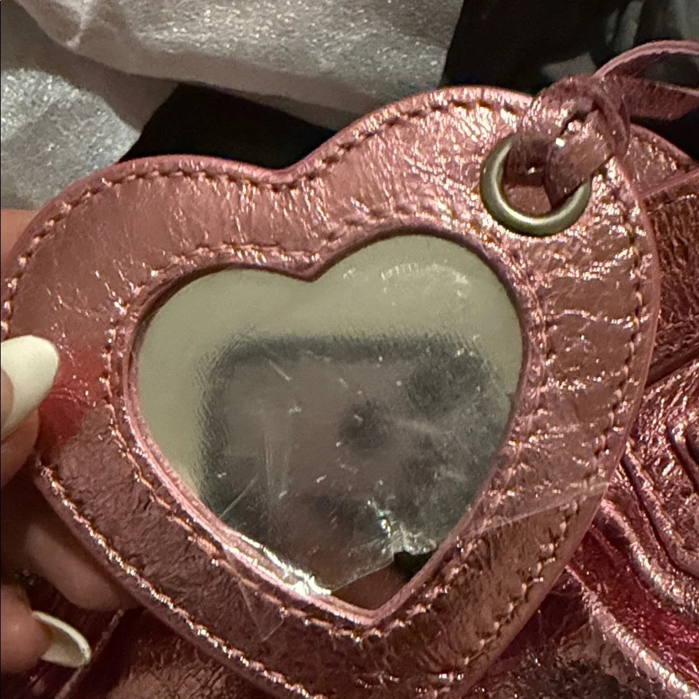 Balenciaga Pink Le Cagole Xs Shoulder Bag Metallized With Rhinestones - Picture 6 of 15